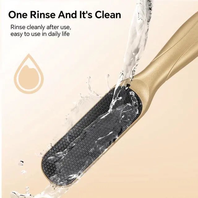 Alt view image 6 of 6 - Nano Glass Foot File, Foot Callus Remover, Double Sided Pedicure Tools for Feet, Dual Use of Dry and Wet, Professional Hygienic Foot Scrubber to Achieve Smooth, Silky Feet Instantly (Golden)