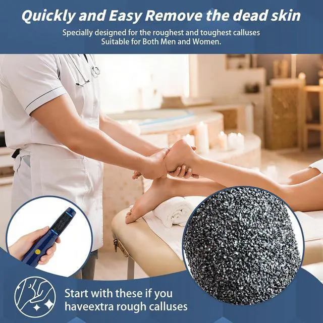 Alt view image 3 of 7 - 8 pcs Replacement Roller Compatible with Dr. Scholl's | Callus Remover Electronic Foot File-Extra Coarse,Perfect for Travel,for Women&Men
