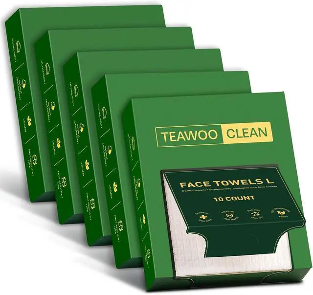 Main image of Face Towels Disposable, 5 * 10 Travel Pack, Double-Sided Facial Towelettes | 100% Viscose Fiber, Soft Thick Lint-Free Makeup Remover Wipes for Sensitive Skin, Home Use & Travel Pack