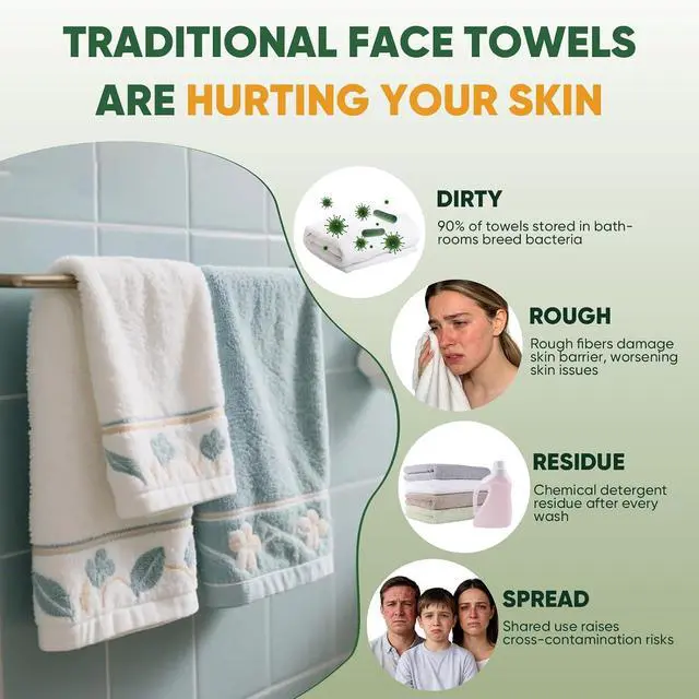 Alt view image 4 of 7 - Face Towels Disposable, 5 * 10 Travel Pack, Double-Sided Facial Towelettes | 100% Viscose Fiber, Soft Thick Lint-Free Makeup Remover Wipes for Sensitive Skin, Home Use & Travel Pack