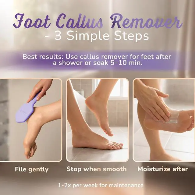 Alt view image 6 of 7 - SILKLE Nano Glass Foot File - Foot Callus Remover for Feet & Foot Scrubber | Silicone Grip for Non-Slip Control - Foot Scrubber for Dead Skin, Heel Scraper for Cracked Heels & Foot Exfoliator - Purple
