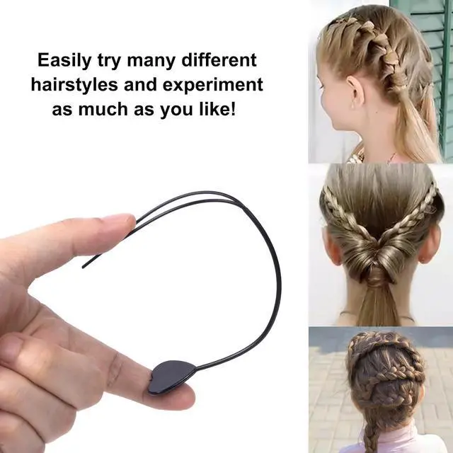 Alt view image 4 of 7 - 12-Pack Hair Pull Through Tool, Hair Beader for Braids with Beads, Ponytail Maker Styling Loop for Girls