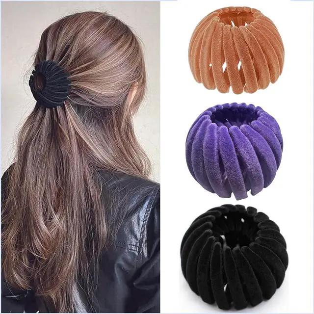 Main image of 3PCS Women's Hair Accessories, Bird Nest Magic Hair Clip, Hair Bun Clip
