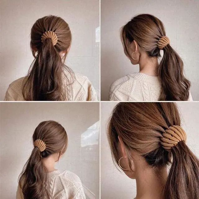 Alt view image 3 of 7 - 3PCS Women's Hair Accessories, Bird Nest Magic Hair Clip, Hair Bun Clip