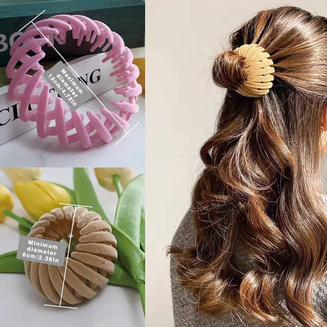 Alt view image 2 of 7 - 3PCS Women's Hair Accessories, Bird Nest Magic Hair Clip, Hair Bun Clip