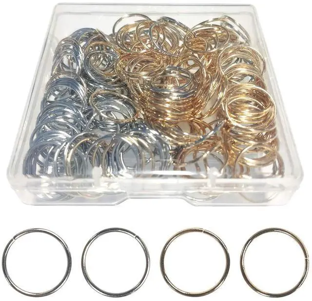 Main image of 200 Pack Hair Braid Rings Hair Hoops Braid Hair Clip Accessories | for Women and Girls Dreadlocks, 2 Color( Gold and Sliver)