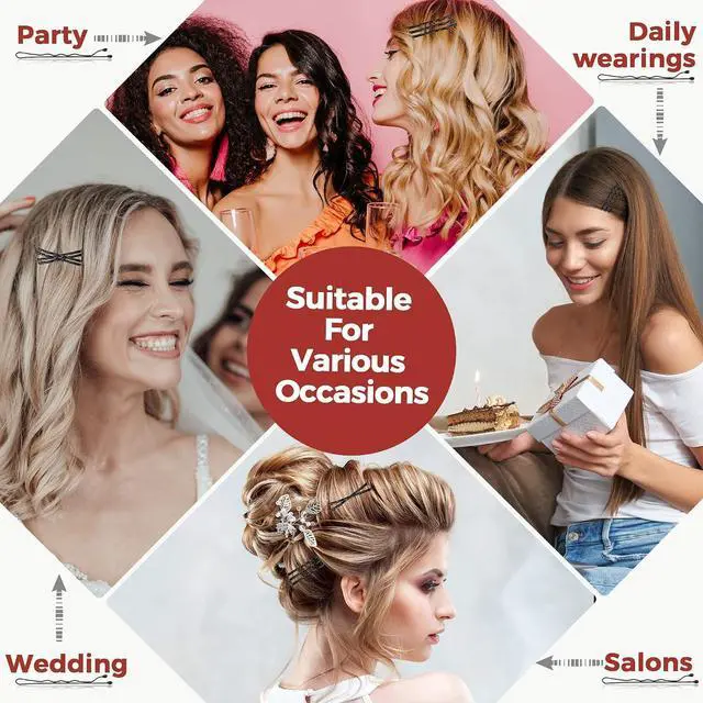 Alt view image 7 of 7 - 300 Pcs Bobby Pins Black, Hair Pins for Women Girls and Kids, Invisible Wave Hair clips Bulk with Storage box, Pain-Free Hairpins2 Inch Black