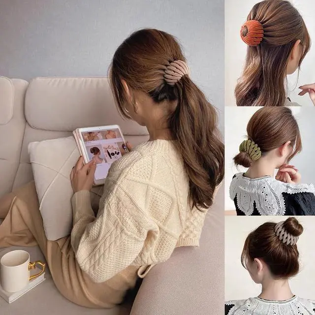 Alt view image 4 of 7 - 3PCS Women's Hair Accessories, Bird Nest Magic Hair Clip, Hair Bun Clip
