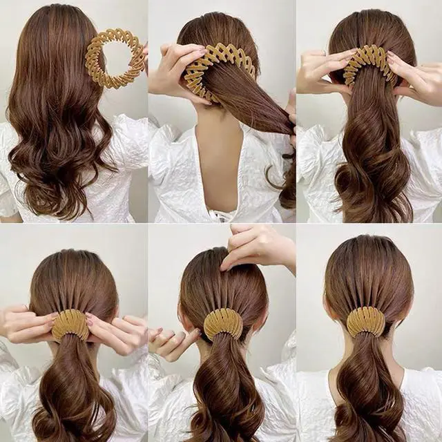 Alt view image 7 of 7 - 3PCS Women's Hair Accessories, Bird Nest Magic Hair Clip, Hair Bun Clip