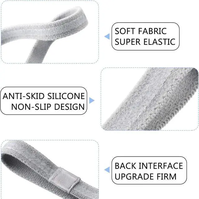 Alt view image 4 of 7 - Sumind 4 Pieces Thick Non-Slip Elastic Sport Headbands, Elastic Silicone Grip Exercise Hair and Sweatbands for Yoga