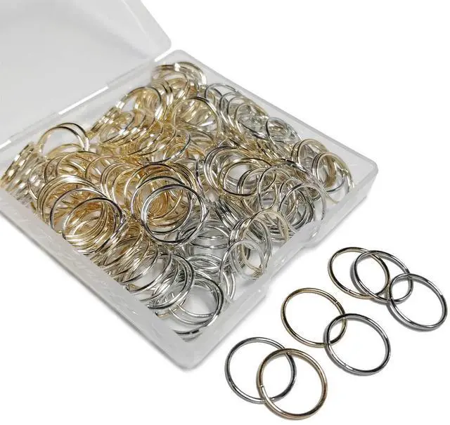 Alt view image 7 of 7 - 200 Pack Hair Braid Rings Hair Hoops Braid Hair Clip Accessories | for Women and Girls Dreadlocks, 2 Color( Gold and Sliver)