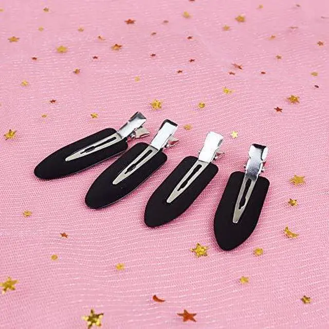 Alt view image 2 of 5 - 6 Pieces No Bend Hair Clips, No Crease Hair Clip for Hairstyling, Makeup Clips for Women and Girls (Black)