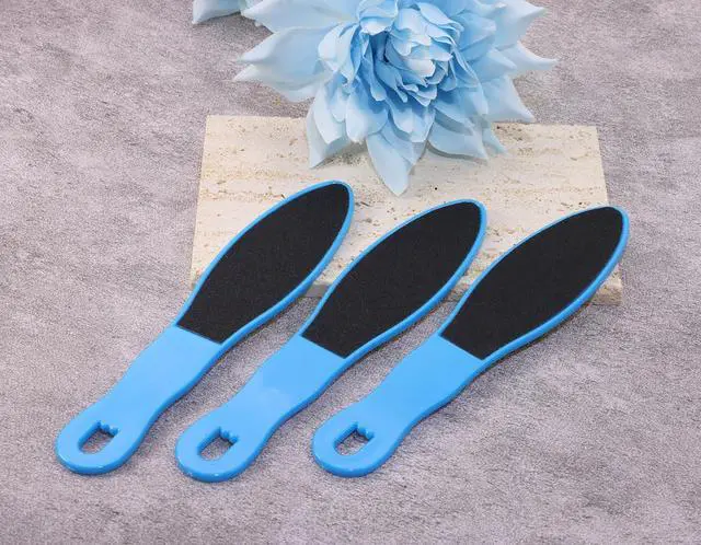 Alt view image 3 of 5 - 3pcs Foot File Callus Remover with Double-Sided Sand Paper Reusable Foot Scraper Pedicure Tool Foot Rasp Multi Purpose Feet Care Kit for Exfoliator Remover Dead Skin Hard Skin Calluse (Blue)