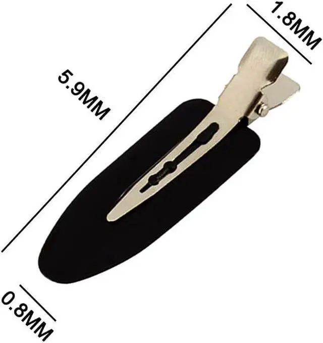 Alt view image 3 of 5 - 6 Pieces No Bend Hair Clips, No Crease Hair Clip for Hairstyling, Makeup Clips for Women and Girls (Black)
