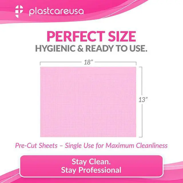 Alt view image 4 of 5 - Disposable Nail Mats 50 Pcs - Salon Paper Towel and Table Cover for Nail Tech - 3 Ply Waterproof Manicure Prep Pads - Acrylic Art Supplies and Accessories (Pink)
