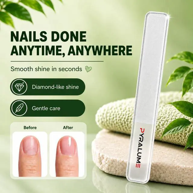 Alt view image 2 of 7 - Glass Nail File for Natural Nails, 2 Pcs | Long-Lasting Natural Shine, Premium Tempered Glass, Easy to Clean & Reusable, Portable Nail Care Tool, Salon-Grade Nail Kit