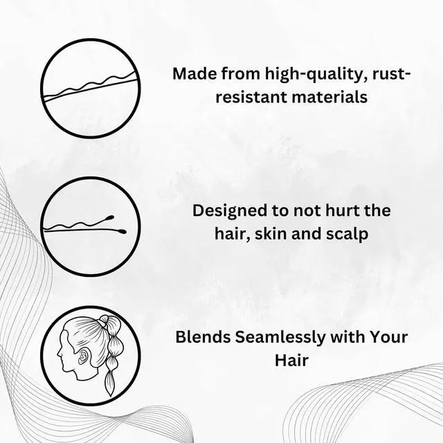 Alt view image 5 of 7 - Sta-Rite White Bobby Pins - 60 count | Secure Grip Non-Slip Hair Pins for Updos that blends with Platinum Blonde, Silver and Grey Hair - Made In USA