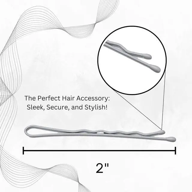 Alt view image 2 of 7 - Sta-Rite White Bobby Pins - 60 count | Secure Grip Non-Slip Hair Pins for Updos that blends with Platinum Blonde, Silver and Grey Hair - Made In USA