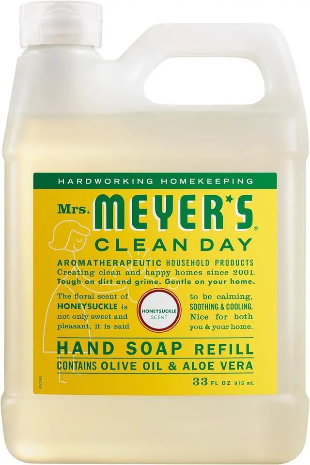 Main image of Mrs. Meyer's Clean Day Liquid Hand Soap Refill, Honeysuckle, 33 Oz