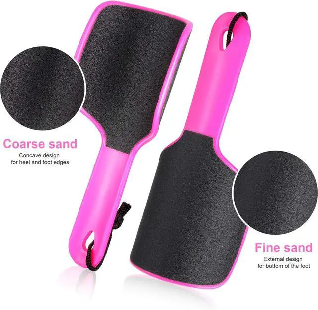 Alt view image 3 of 6 - 4 Pcs U Shaped Curved Foot File, Double Sided Callus Remover for Dead Skin | 4 Colors, Heel Wrap Fit, Coarse & Fine Grit, Removes Rough Skin, Pedicure Rasp