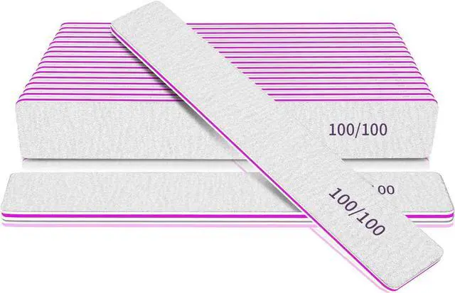 Main image of Heavy Duty Nail Files 100/100 Grit Nail Files for Gel Nails Professional Strong Nail Filer Manicure Styling Tools for Salon Use