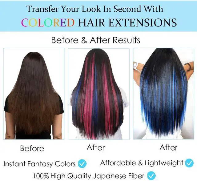 Alt view image 6 of 7 - Red Clip In Hair Extensions 12PCS, 22 Inch Heat Resistant Hair for Women | Natural Looking, Soft Silky Fiber, Secure Clips, Reusable, Parties, Festivals, Cosplay & Daily Wear