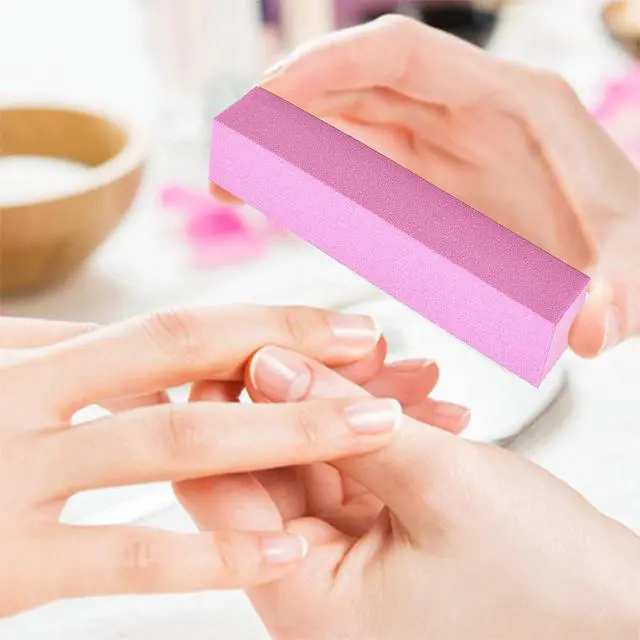 Alt view image 6 of 6 - 20pcs Nail Buffer Blocks 4Sides,120Grit Pedicure Manicure Buffer Kits Pink