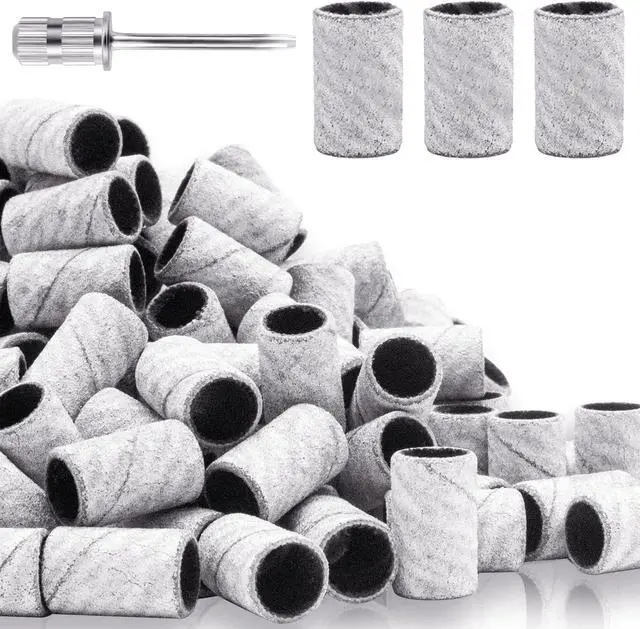 Main image of 100Pcs Nail Sanding Bands for Nail Drill 240Grit, Fine Grit Nail Sanding Bands for Nail Drill with 3/32 Nail Sanding Bit for Natural Nail, Nail Drill Sanding Bands Set for Manicure & Pedicure
