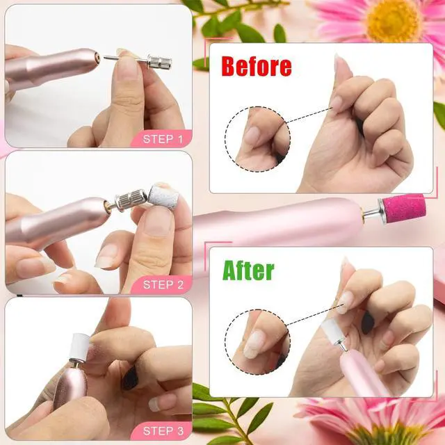Alt view image 6 of 7 - 100Pcs Nail Sanding Bands for Nail Drill 240Grit, Fine Grit Nail Sanding Bands for Nail Drill with 3/32 Nail Sanding Bit for Natural Nail, Nail Drill Sanding Bands Set for Manicure & Pedicure