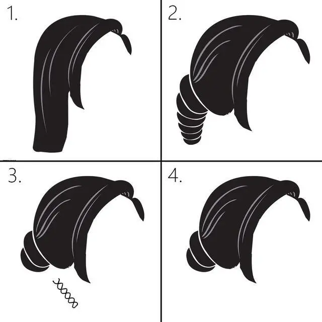 Alt view image 5 of 7 - 10PCS Spiral Hair Pins, Non-Scratch Ball Tips Screw Pins for DIY Hair Style (Black)
