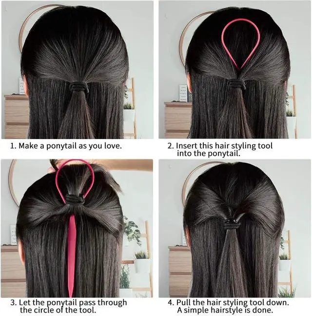 Alt view image 3 of 3 - ® 2 Pcs Hair Braid Ponytail Maker Styling Tool