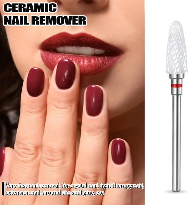 Alt view image 4 of 7 - Ceramic Nail Drill Bit, 3/32'' Professional Acrylic Nail File Flame Drill Bit White Ceramic Cone File Bit for Nail Art,Manicure,Pedicure,Gel,Cuticle Nail Polishing, Beginners Bits