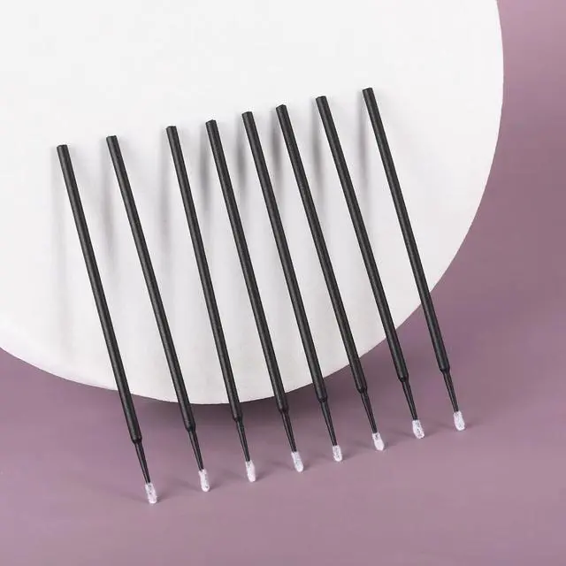 Alt view image 7 of 7 - Tbestmax 1200 Pcs Micro Applicator Brush, Micro Swabs, Disposable Eye Lashes Mascara Wands for Eyelash Extension(Black)