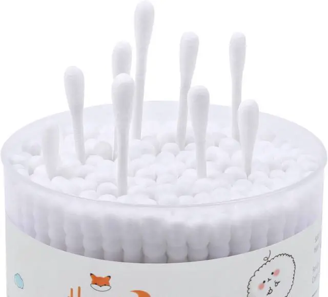 Alt view image 4 of 7 - Cotton Swabs Spiral Slim - 400 Count Organic Cotton Buds Double Side Tightly Wrapped Cotton Tips Paper Stick Soft Gentle Lint-Free Cruelty-Free, Round & Spiral (White)