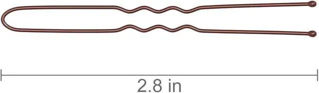 Alt view image 2 of 4 - 2.8 Inch U Shaped Hair Pins for Women Girls, Long Hair Pin Bobby Pin for Secure Bun Hairstyles, 100 Count (Brown)