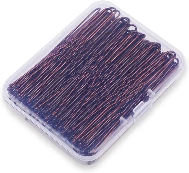 Alt view image 4 of 4 - 2.8 Inch U Shaped Hair Pins for Women Girls, Long Hair Pin Bobby Pin for Secure Bun Hairstyles, 100 Count (Brown)