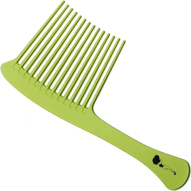 Alt view image 7 of 7 - Pardon My Fro Wide Tooth Comb for Curly Hair, Detangling Styling Tool Green | Gentle Detangling, Minimizes Snags, Ergonomic Grip, Lightweight, Perfect For Thick, Textured Hair, For Wet Use, Easy Care