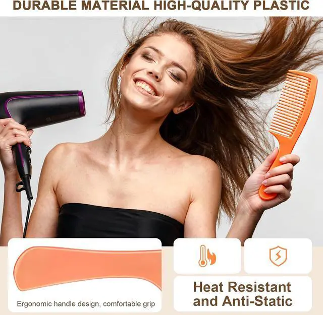 Alt view image 3 of 7 - NICEMOVIC Hair Combs for Women, Wide Tooth Hair Combs & Rat Tail Comb Topsy Tail Hair Tool 10 Pcs Hair Combs Set Shaping Tool Suitable for Curling Combing Straightening and Parting Braiding