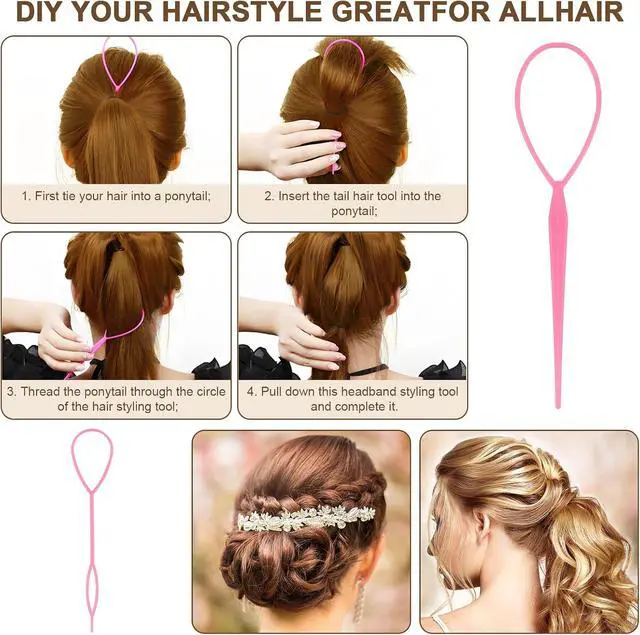 Alt view image 6 of 7 - NICEMOVIC Hair Combs for Women, Wide Tooth Hair Combs & Rat Tail Comb Topsy Tail Hair Tool 10 Pcs Hair Combs Set Shaping Tool Suitable for Curling Combing Straightening and Parting Braiding