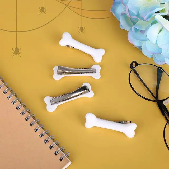 Alt view image 7 of 7 - WLLHYF 4 Pieces Bone Hair Clip Skull Skeleton HairPins Side Hair Clip Cosplay Costume Decorative Hair Pins Clips Accessories Barettes for Women Girls