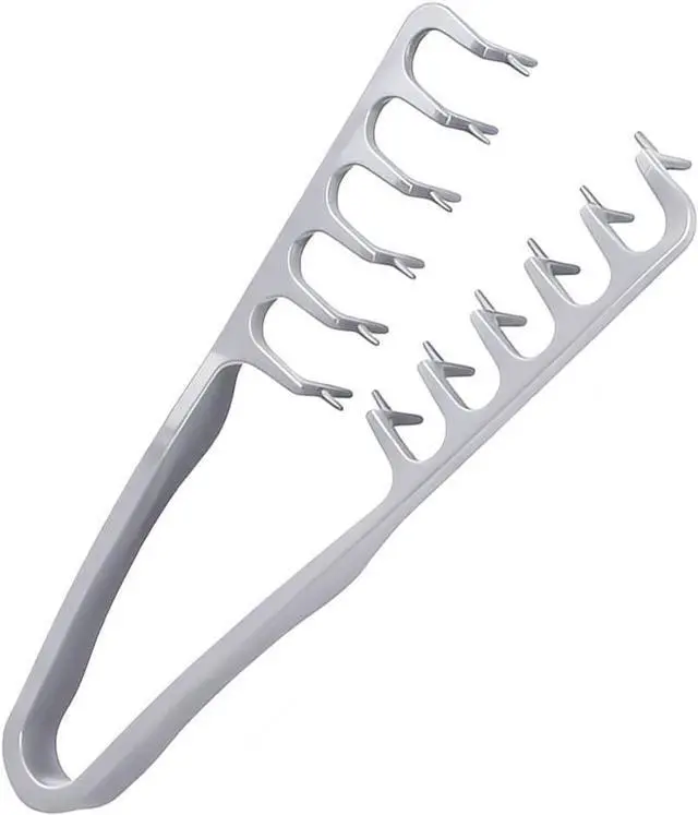 Main image of 2-in-1 Texture Comb, Volumizing Wide & Fine-Toothed Hair Comb - Anti-Frizz Fluffy Styling Tool for Men Women, Portable Lightweight Design with Non-Slip Grip, Suitable for All Hair Types (1 Pack, Grey)