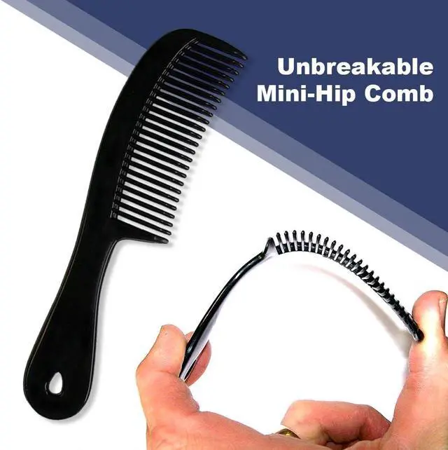 Alt view image 4 of 7 - Men's Hair Comb with Handle, 6 Inch Plastic Flexible, 6 Pack | Black Fine Tooth Styling Set for Everyday Grooming, Travel, Beard and Mustache