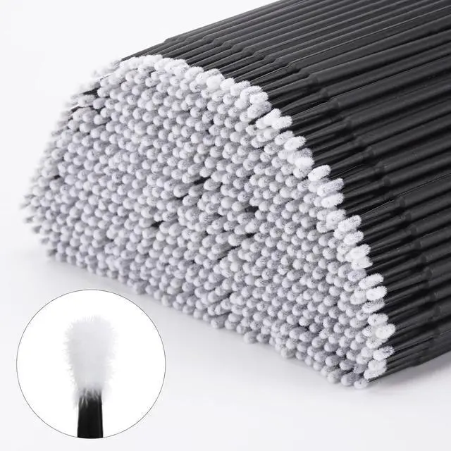 Alt view image 4 of 7 - Tbestmax 1200 Pcs Micro Applicator Brush, Micro Swabs, Disposable Eye Lashes Mascara Wands for Eyelash Extension(Black)