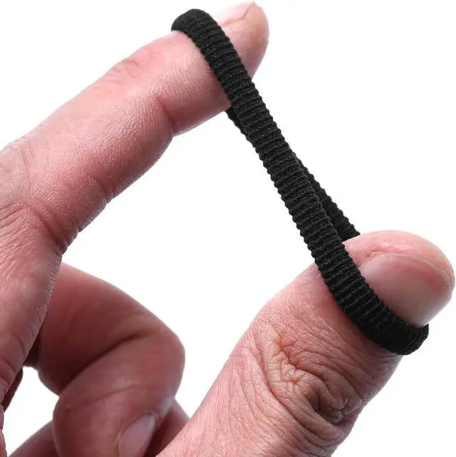 Alt view image 2 of 7 - Hair Ties Mini 100 Pcs Seamless Black Hair Bands Soft Elastics | Stretchy Scrunchie No Damage Ponytail Holders Hair Ties