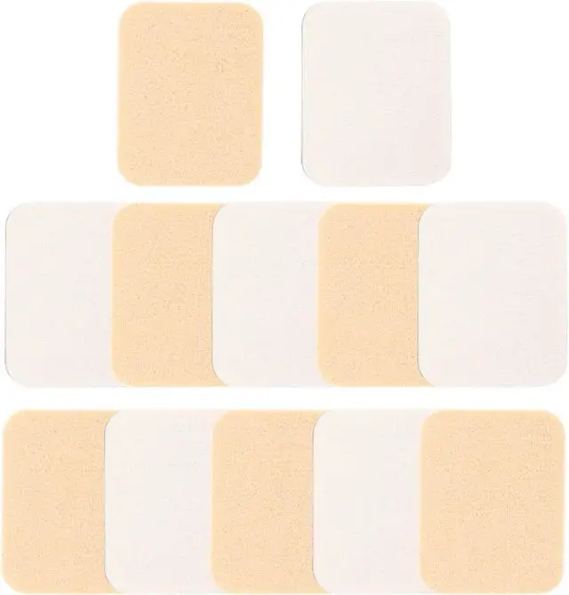 Main image of 12 Pcs Square Makeup Sponges for Foundation Facial Puff Cosmetic Sponge Round Foam Pad Makeup Eye Face Powders for Liquid Foundation Cream Concealer