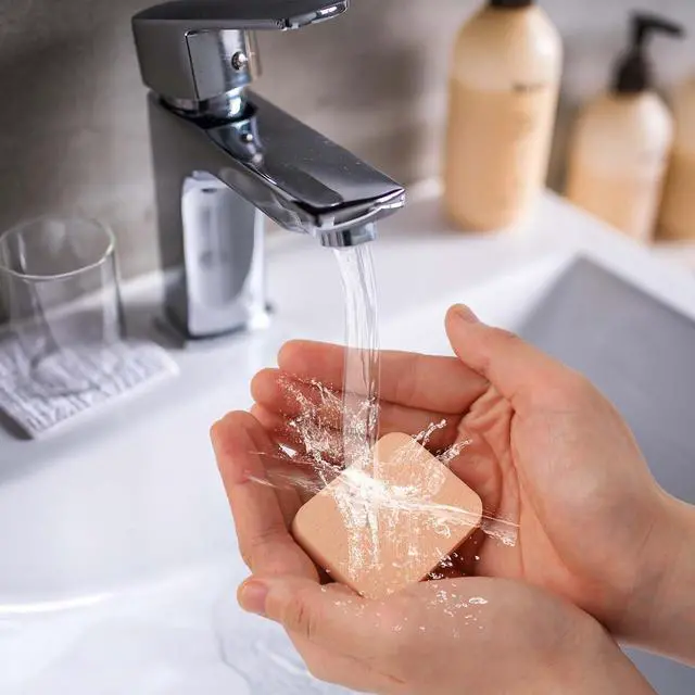 Alt view image 4 of 7 - 12 Pcs Square Makeup Sponges for Foundation Facial Puff Cosmetic Sponge Round Foam Pad Makeup Eye Face Powders for Liquid Foundation Cream Concealer