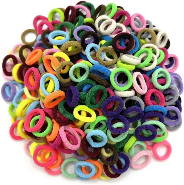 Alt view image 2 of 7 - 288 Pcs Toddler Hair Ties, Soft Seamless Cotton Baby Hair Ties, Multicolor Small Hair Bands for Little Girls and Kids, Elastic Hair Accessories Ponytail Holders (24 Colors)