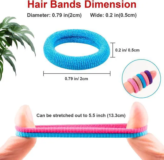 Alt view image 2 of 6 - 360Pcs Baby Hair Ties, Small No Damage Elastic Hair Bands | For Toddlers, Little Girls and Kids, Soft Ponytail Holders, Baby Hair Accessories(20 Colors)
