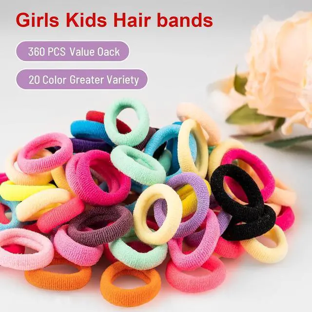 Alt view image 5 of 6 - 360Pcs Baby Hair Ties, Small No Damage Elastic Hair Bands | For Toddlers, Little Girls and Kids, Soft Ponytail Holders, Baby Hair Accessories(20 Colors)