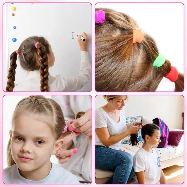 Alt view image 6 of 6 - 360Pcs Baby Hair Ties, Small No Damage Elastic Hair Bands | For Toddlers, Little Girls and Kids, Soft Ponytail Holders, Baby Hair Accessories(20 Colors)